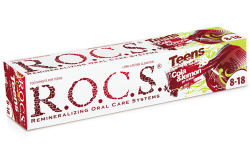 R.O.C.S Teens Go Active! toothpaste with cola and lemon flavor